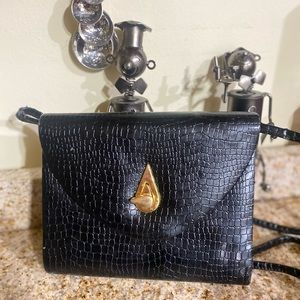 Vintage Claudia Barnes black crossbody bag
